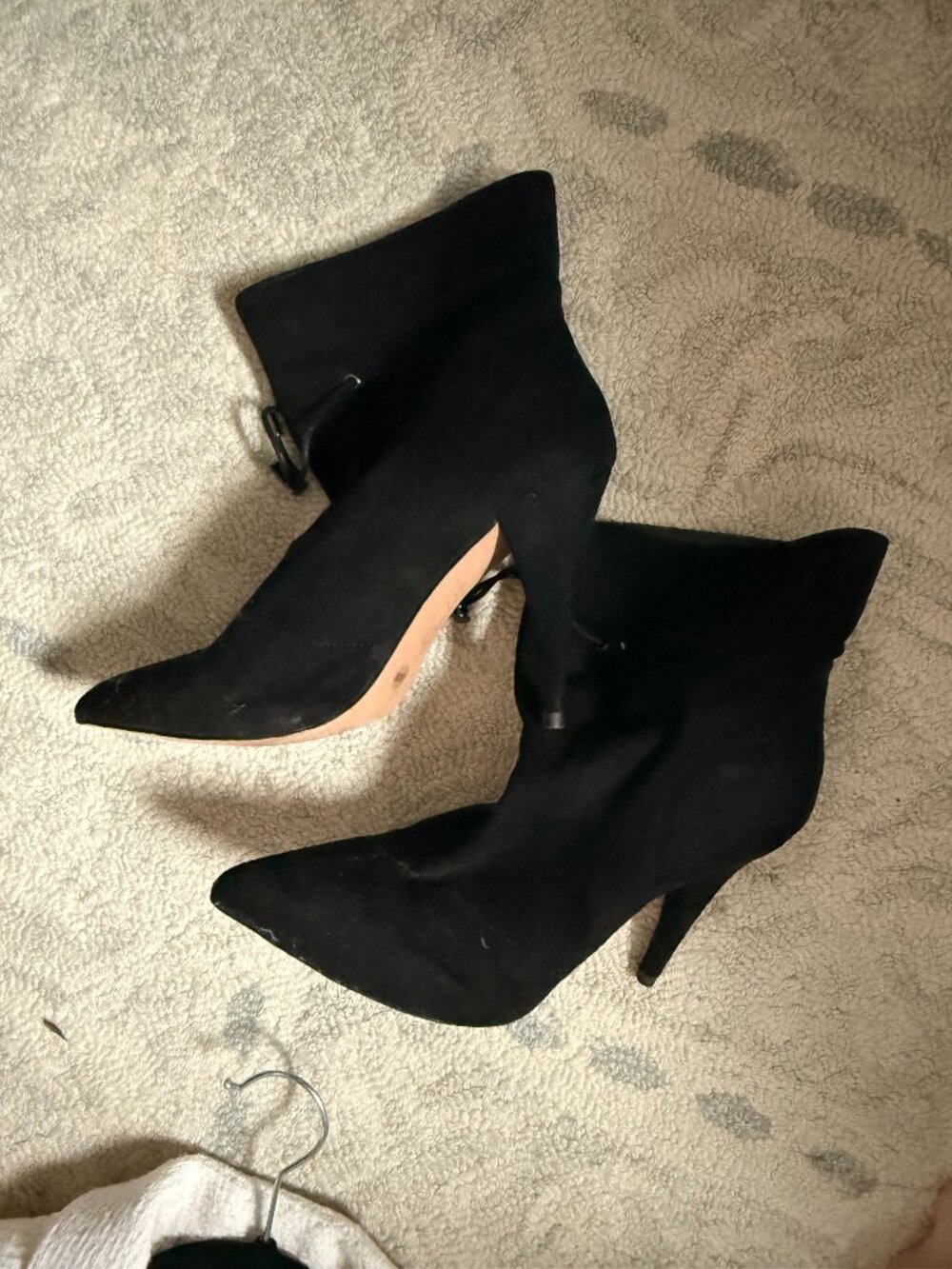 Jessica Simpson Kimele Black Microfiber Suede Womens Booties Size 8.5